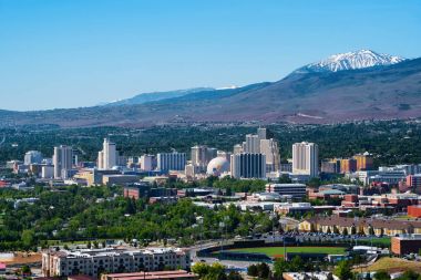 Aerial view of Reno Nevada clipart