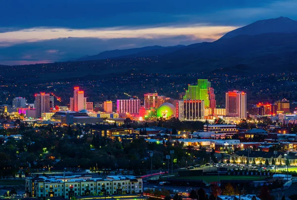 Eua Nevada Reno Outubro 2014 Reno Skyline Outubro 2014 Conhecida — Fotografia de Stock