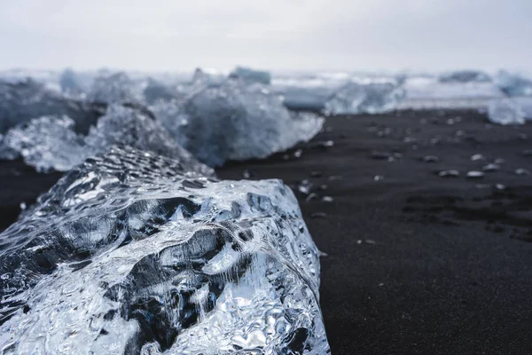 Icebergs de Diamond beach en Islandia — Foto de Stock