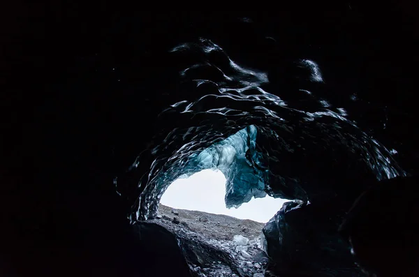 Icecave nel ghiacciaio Svinafellsjokull Islanda — Foto Stock