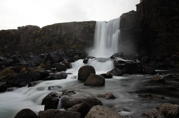 Cascada de Oxarafoss en Islandia — Foto de Stock