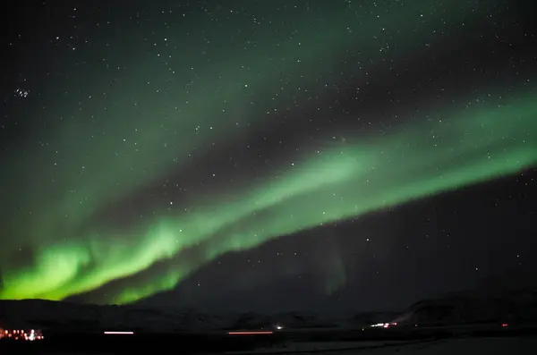 Smukke aurora borealis nordlys show - Stock-foto