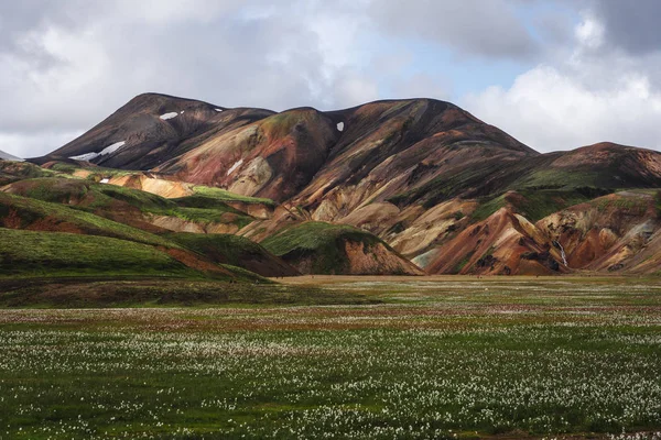 Vallée Landmannalaugar dans les hautes terres islandaises Août 2018 — Photo