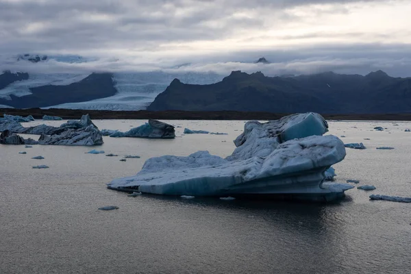 Eisberge Treiben Auf Der Gletscherlagune Island Oktober 2019 — Stockfoto