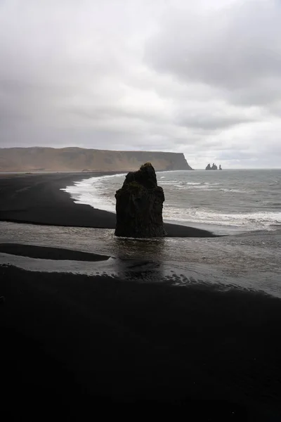 Reyninsfjara Černá Písečná Pláž Jižním Islandu Říjen 2019 — Stock fotografie