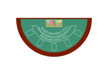 Kumarhane Black Jack bayrağı, basitçe vektör illüstrasyonu 