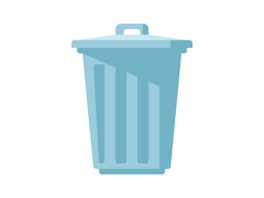 Çöp kutusu simgesi, basitçe vektör illüstrasyonu 