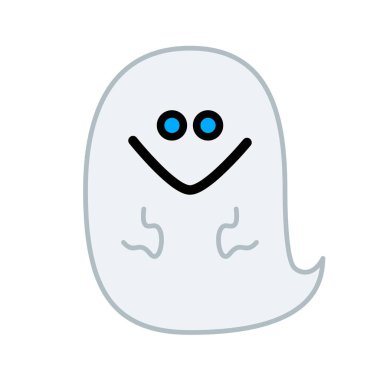 Hayalet simgesi, basitçe vektör çizimi 