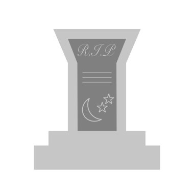 Grave simgesi, basit vektör illüstrasyonu 