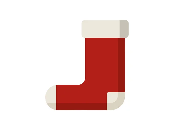 Santas Sock Icon Simply Vector Illustration — Stock Vector