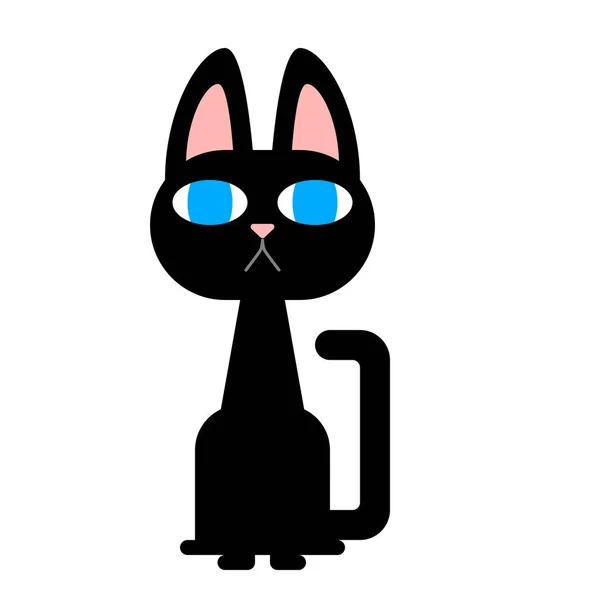 Icono Gato Negro Ilustración Vector Simple — Archivo Imágenes Vectoriales