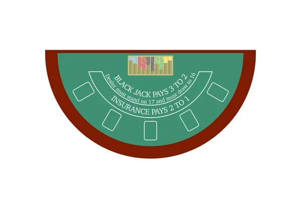 Casino Black Jack Banner Semplicemente Vettoriale Illustrazione — Vettoriale Stock