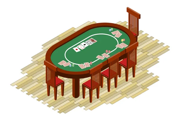 Casino Poker Board Semplicemente Vettoriale Illustrazione — Vettoriale Stock