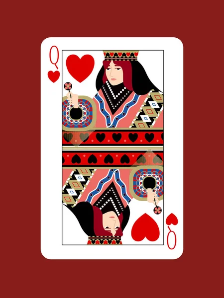 Tarjeta Casino Con Corazones Simplemente Vector Ilustración — Vector de stock