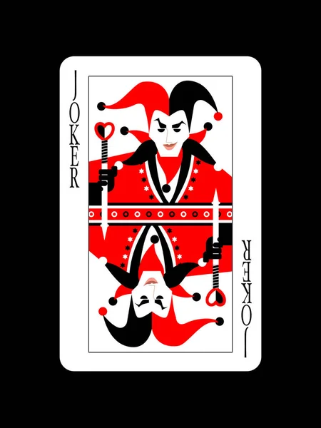 Casino Card Coringa Simplesmente Ilustração Vetorial — Vetor de Stock