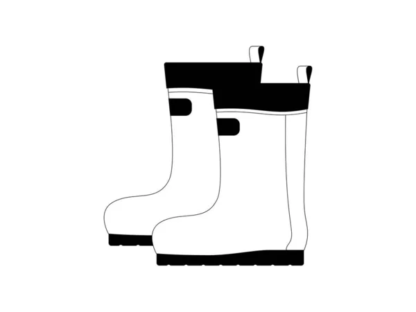 Icône Bottes Caoutchouc Illustration Vectorielle Simple — Image vectorielle