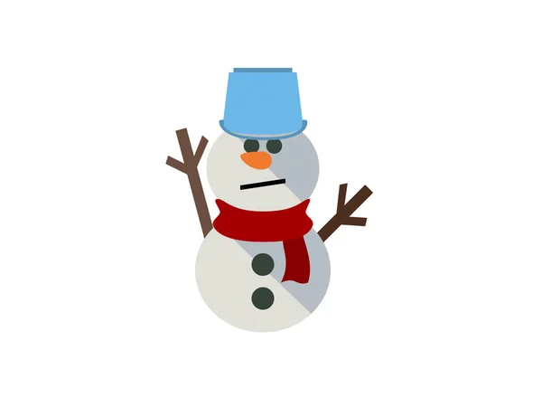 Εικονίδιο Χιονάνθρωπος Απλά Διανυσματική Απεικόνιση — Διανυσματικό Αρχείο