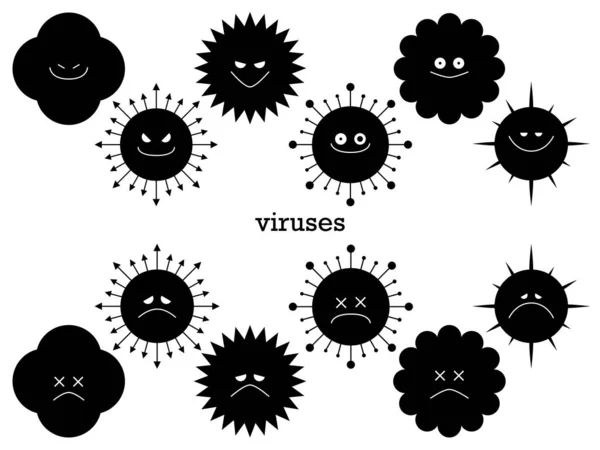 Virus Banner Simplemente Vector Ilustración — Archivo Imágenes Vectoriales