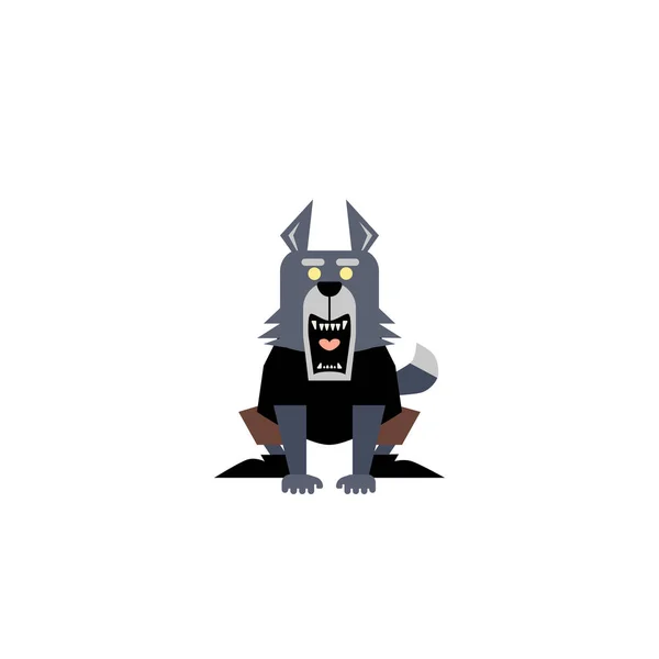 Wolfman Ikone Einfach Vektorillustration — Stockvektor