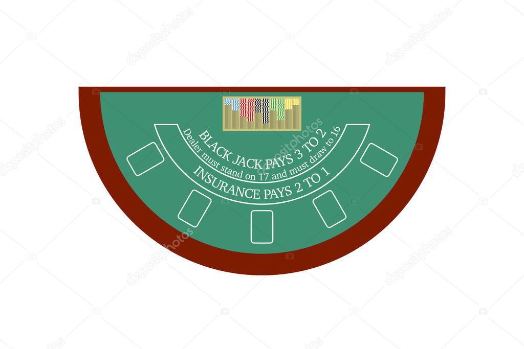 casino Black Jack banner, simply vector illustration 