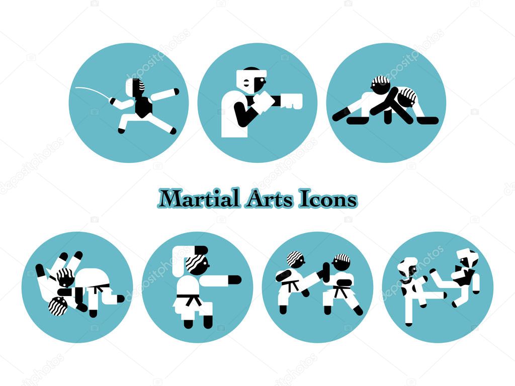 set of sports icons, simply vector illustration 