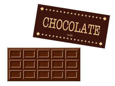 Çikolata desenli, basitçe vektör çizimi