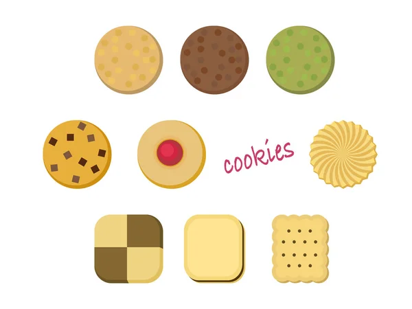 Modèle Cookies Illustration Vectorielle Simple — Image vectorielle