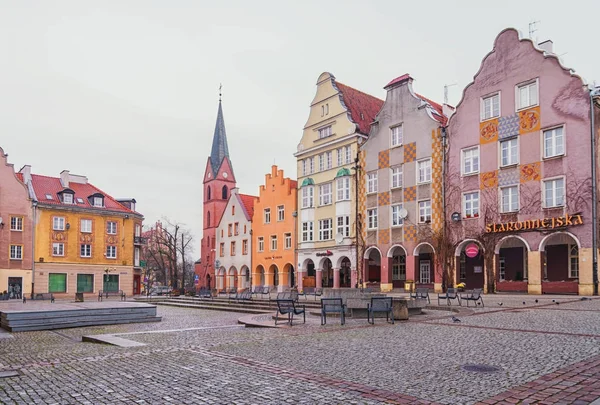 Olsztyn Polen 2017 Stora Torget Gamla Stan Rådhuset Ghotic Olsztyn — Stockfoto