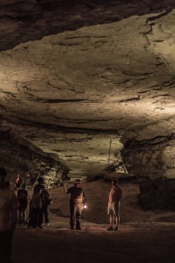 Mamut Mağarası Ulusal Parkı 'ndaki mağara manzarası.