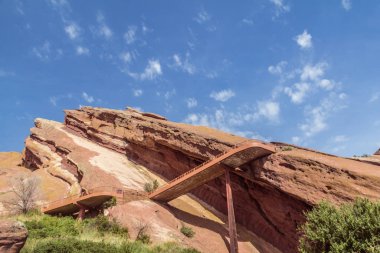 Large rock formations at Red Rocks Park and Ampitheatre clipart