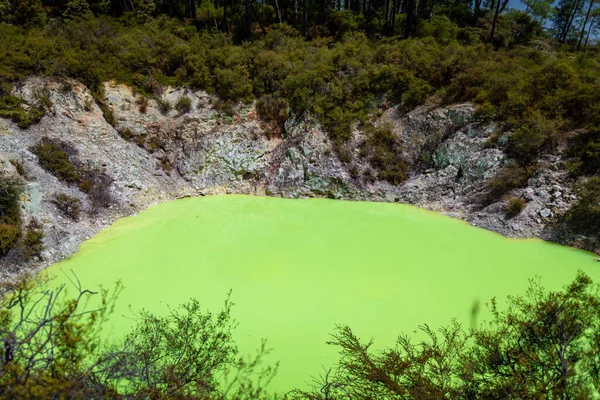 Bain Diable Étang Géothermique Dans Région Waiotapu Nouvelle Zélande — Photo