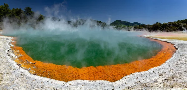 Champagne Pool Étang Géothermique Dans Région Waiotapu Nouvelle Zélande — Photo