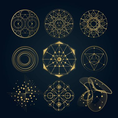 Sacred geometry forms, shapes of lines