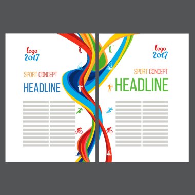 Soyut vektör şablon tasarımı, broşür, Web siteleri, sayfa