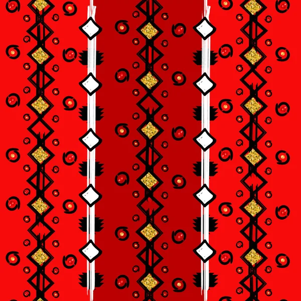 Seamless Ethnic Style Pattern Vector Illustration — Stock Vector