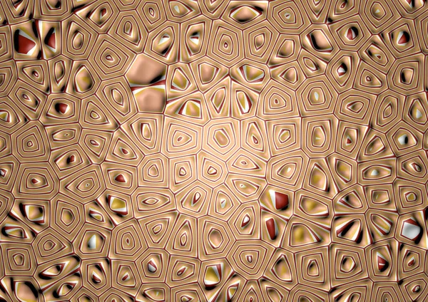 Krema kırmızısı, turuncu, turuncu renkler geometri, poligon desen illüzyonu çerçeveyi doldurur.