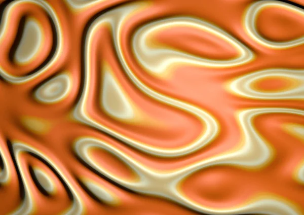 Soyut illüzyon görüntüsü soyut akışkan mürekkep arka planı turuncu sarı pastel renkte
