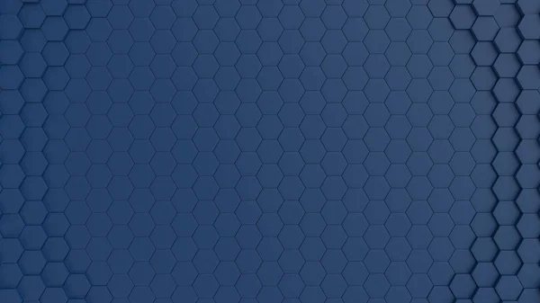 Navy Blue Hexagonal Tiles Background Circular Stock Photo