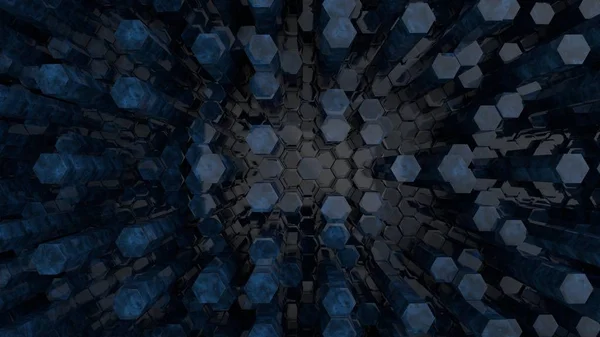 Glossy navy blue hexagonal background Royalty Free Stock Photos