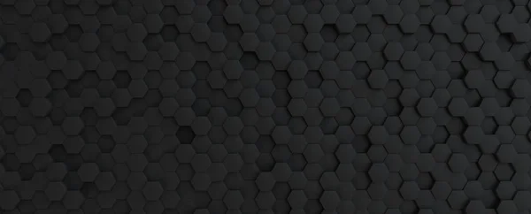 Black hexagonal tiles background Royalty Free Stock Photos