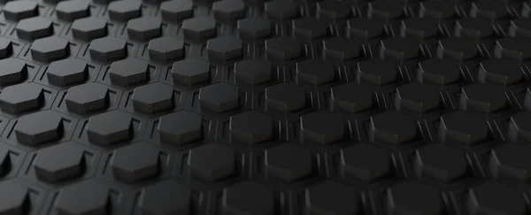 Hexagonal Black Background Texture Hexagonal Tiles Negative Space Technology Concept Royalty Free Stock Images