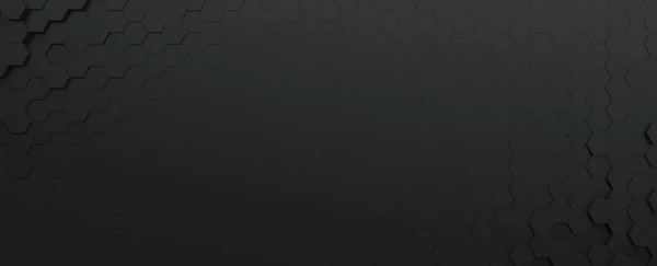 Hexagonal Black Background Texture Hexagonal Tiles Negative Space Technology Concept Royalty Free Stock Images