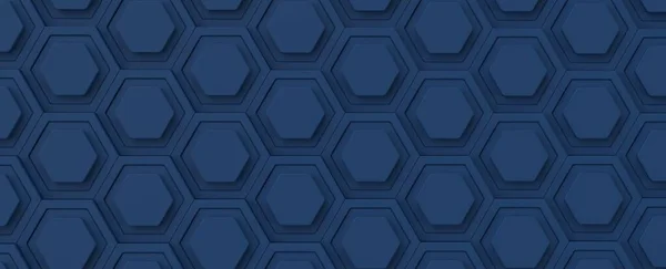 Hexagonal Dark Navy Blue Background Texture Illustration Rendering Royalty Free Stock Photos