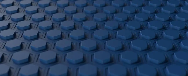 Hexagonal Dark Navy Blue Background Texture Illustration Rendering Stock Picture