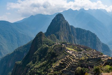 Machu Picchu Peru 'nun güzel manzarası Güney Amerika