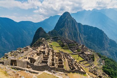 Machu Picchu Peru 'nun güzel manzarası Güney Amerika