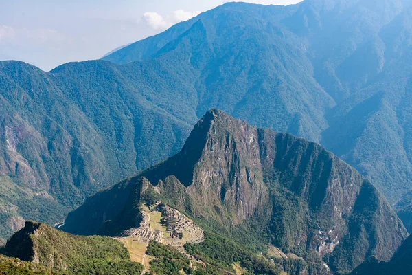 Beautiful view of Machu Picchu from Mt Montana Peru South America — Stock Photo, Image