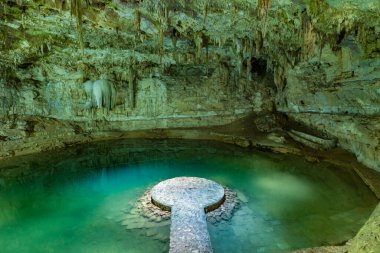 Beautiful Suytun Cenote Mexico clipart