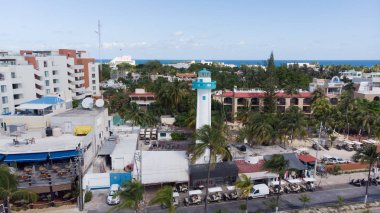 Punta Norte deniz feneri Isla Mujeres Meksika Kuzey Amerika