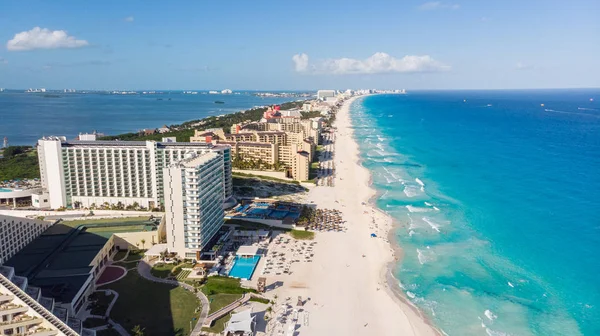 Aerial View Turquoise Water Tulum Beach Mexico North America — Stock Photo, Image